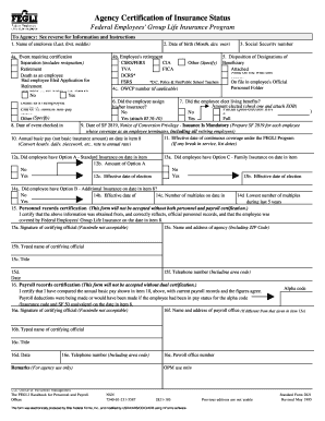 Agency Certification of Insurance Status
