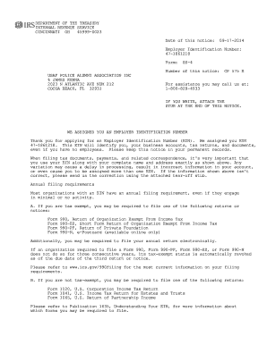 IRS Employer Identification Number Assignment Letter