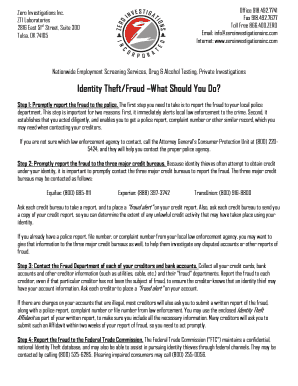 Identity Theft Affidavit