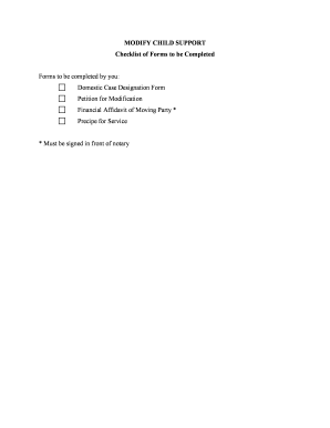 Motion to Modify Child Support Obligation