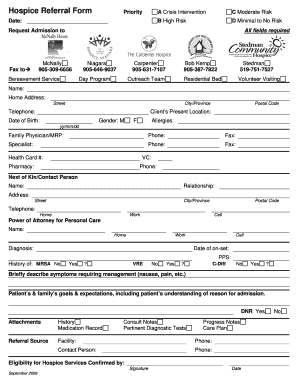 Hospice Referral Form