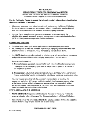 Residential Petition for Review of Valuation