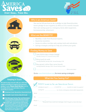 American Saver Pledge Form