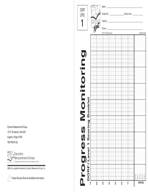 DIBELS Oral Reading Fluency Level 1 Progress Monitoring