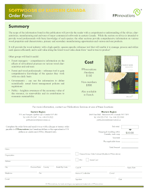 Softwoods of Eastern Canada Order Form