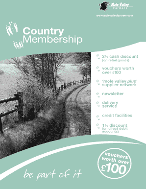 Mole Valley Farmers Account Application