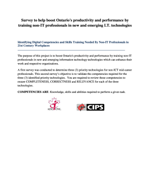 Ontario IT Training Survey for Non-IT Professionals