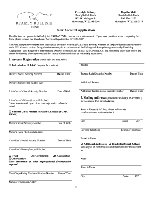 BearlyBullish Funds New Account Application