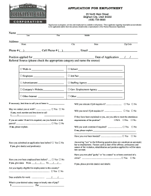Application for Employment