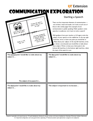 4-H Communication Exploration Activity Sheet