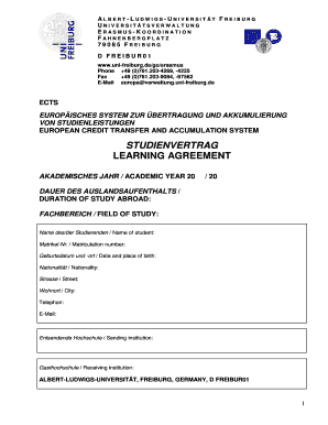 Studienvertrag