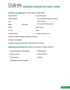 Vendor Registration Form