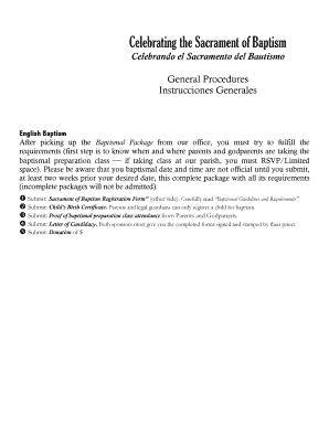 Sacrament of Baptism Registration Form