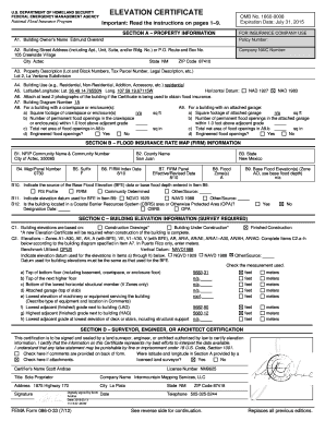 FEMA Elevation Certificate