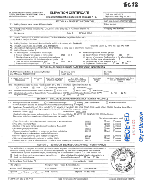 FEMA Elevation Certificate
