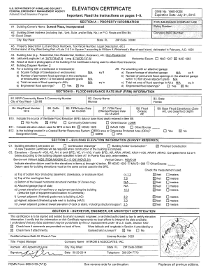 FEMA Elevation Certificate