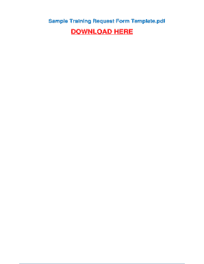 Sample Training Request Form Template - Pdfsdocumentscom