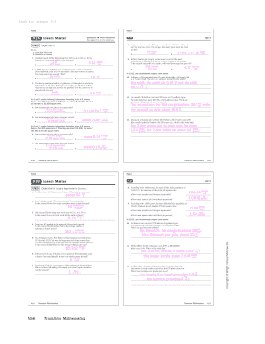 Math Lesson Worksheet