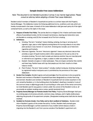 Smoke-Free Lease Addendum