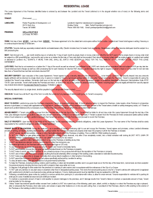 Residential Lease Agreement