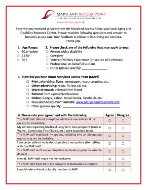 Maryland Access Point Feedback Form