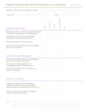Checklist per la progettazione ambientale e sociale degli imballaggi