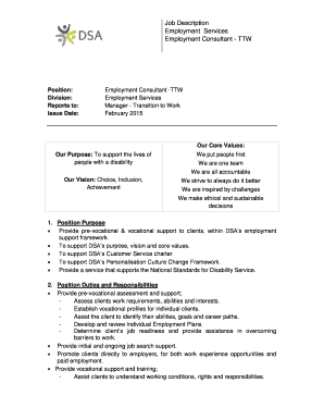 Employment Consultant Job Description