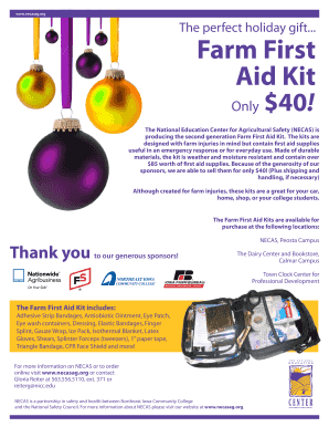 Farm First Aid Kit Order Form
