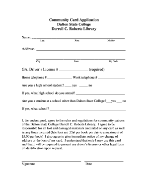 Community Card Application