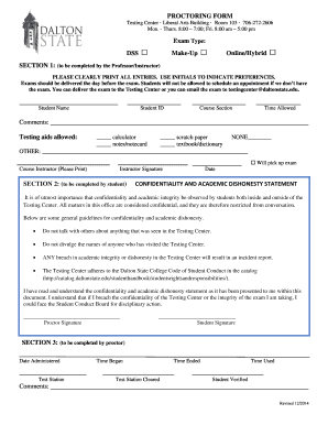 Proctoring Form