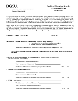 Qualified Education Benefits Assessment Form