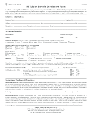 IU Tuition Benefit Enrollment Form