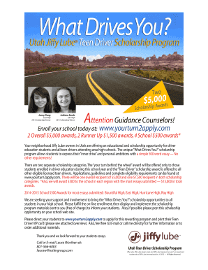 Utah Teen Driver Scholarship Application