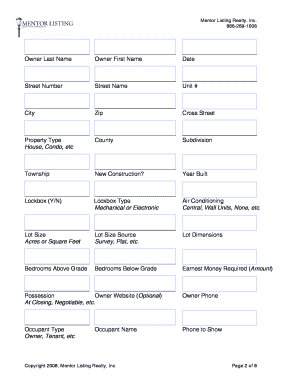Residential Property Input Form