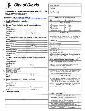 Commercial Building Permit Application