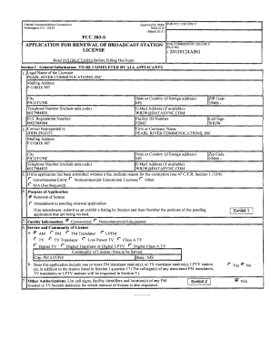 FCC Broadcast Station License Renewal Form