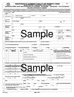 Pennsylvania Basic Property Insurance Application
