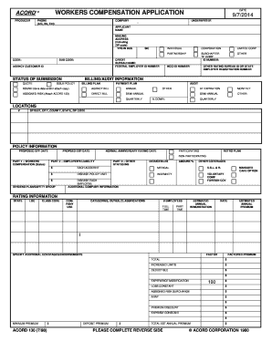 Workers Compensation Application Form