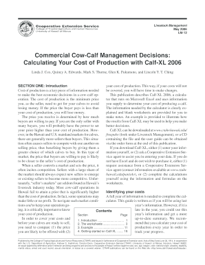 Commercial Cow-Calf Management Decisions