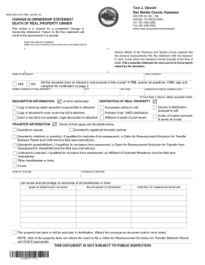 California Change in Ownership Statement