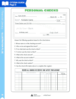 Personal Check Template