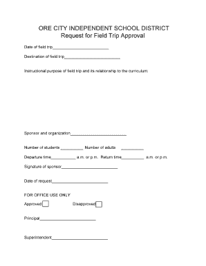 Field Trip Approval Request