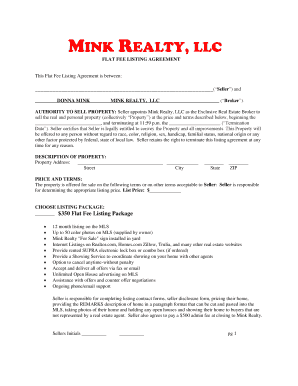 Flat Fee Listing Agreement