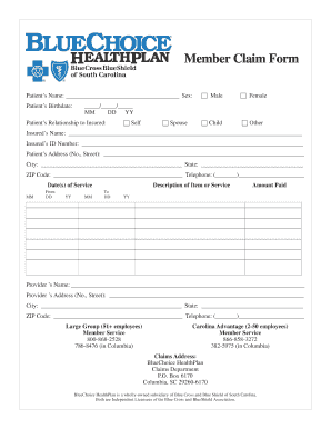 Member Claim Form