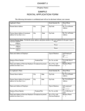 Rental Application Form