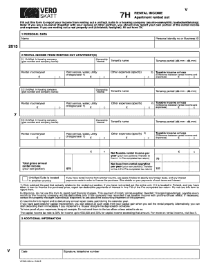 Rental Income Form 7H