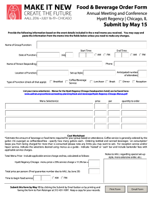 Kitchen inventory list - Food Beverage Order Form - AALLNET - aallnet