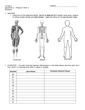 Latin Terms Science Project