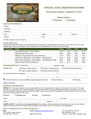 Official Hotel Reservation Form