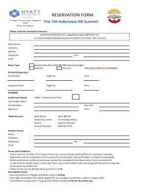 Hotel Reservation Form